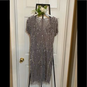 Elegant sequined short cocktail dress